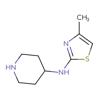 Chemical structure of N-(4-methyl-1,3-thiazol-2-yl)piperidin-4-amine - CSSB00000703844