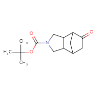 Chemical structure of tert-butyl 8-oxo-4-azatricyclo[5.2.1.0²,⁶]decane-4-carboxylate - CSSB00010742323