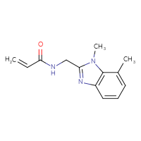Chemical structure of N-[(1,7-dimethyl-1H-1,3-benzodiazol-2-yl)methyl]prop-2-enamide - CSSB01995170501