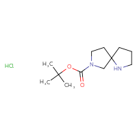 Chemical structure of tert-butyl 1,7-diazaspiro[4.4]nonane-7-carboxylate hydrochloride - CSSB03496529385
