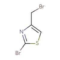 Chemical structure of 2-bromo-4-(bromomethyl)-1,3-thiazole - CSSB00010188424