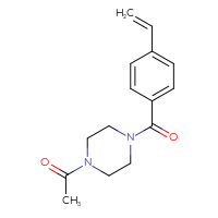 Chemical structure of 1-[4-(4-ethenylbenzoyl)piperazin-1-yl]ethan-1-one - CSSB02009169383