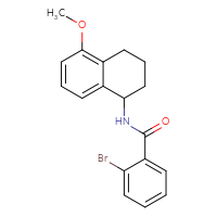 Chemical structure of 2-bromo-N-(5-methoxy-1,2,3,4-tetrahydronaphthalen-1-yl)benzamide - CSSB11864606343