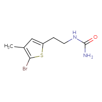 Chemical structure of [2-(5-bromo-4-methylthiophen-2-yl)ethyl]urea - CSSB14930481057