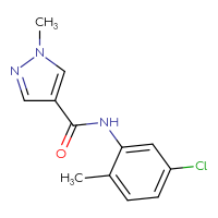 Chemical structure of N-(5-chloro-2-methylphenyl)-1-methyl-1H-pyrazole-4-carboxamide - CSSB00047350386