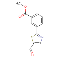 Chemical structure of methyl 3-(5-formyl-1,3-thiazol-2-yl)benzoate - CSSB06581092991