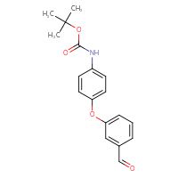 Chemical structure of tert-butyl N-[4-(3-formylphenoxy)phenyl]carbamate - CSSB00161156261