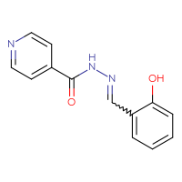 Chemical structure of N'-[(2-hydroxyphenyl)methylidene]pyridine-4-carbohydrazide - CSSB00020657805