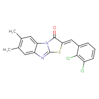 Chemical structure of (4Z)-4-[(2,3-dichlorophenyl)methylidene]-10,11-dimethyl-5-thia-2,7-diazatricyclo[6.4.0.0²,⁶]dodeca-1(12),6,8,10-tetraen-3-one - CSSB00160255575