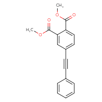 Chemical structure of 1,2-dimethyl 4-(2-phenylethynyl)benzene-1,2-dicarboxylate - CSSB00138436695