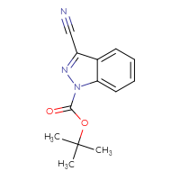 Chemical structure of tert-butyl 3-cyano-1H-indazole-1-carboxylate - CSSB00010370818