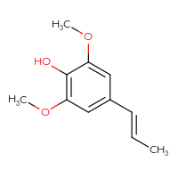 Chemical structure of 2,6-dimethoxy-4-[(1E)-prop-1-en-1-yl]phenol - CSSB00102611715