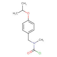 Chemical structure of N-methyl-N-{[4-(propan-2-yloxy)phenyl]methyl}carbamoyl chloride - CSSB00133160063