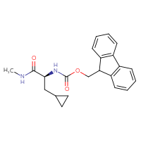 Chemical structure of (9H-fluoren-9-yl)methyl N-[(1S)-2-cyclopropyl-1-(methylcarbamoyl)ethyl]carbamate - CSSB21043414940