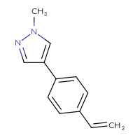 Chemical structure of 4-(4-ethenylphenyl)-1-methyl-1H-pyrazole - CSSB00135402644