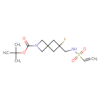 Chemical structure of tert-butyl 6-(ethenesulfonamidomethyl)-6-fluoro-2-azaspiro[3.3]heptane-2-carboxylate - CSSB06770242555