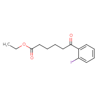 Chemical structure of ethyl 6-(2-iodophenyl)-6-oxohexanoate - CSSB00020572314