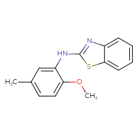 Chemical structure of N-(2-methoxy-5-methylphenyl)-1,3-benzothiazol-2-amine - CSSB00000680985