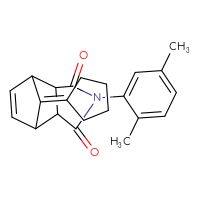 Chemical structure of 10-cyclopentylidene-4-(2,5-dimethylphenyl)-4-azatricyclo[5.2.1.0²,⁶]dec-8-ene-3,5-dione - CSSB00121720153