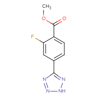 Chemical structure of methyl 2-fluoro-4-(2H-1,2,3,4-tetrazol-5-yl)benzoate - CSSB00010999986