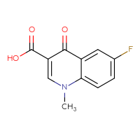 Chemical structure of 6-fluoro-1-methyl-4-oxo-1,4-dihydroquinoline-3-carboxylic acid - CSSB00010240980
