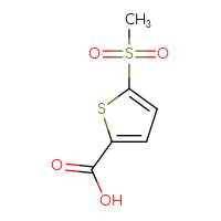 Chemical structure of 5-methanesulfonylthiophene-2-carboxylic acid - CSSB00000043752