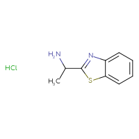 Chemical structure of 1-(1,3-benzothiazol-2-yl)ethan-1-amine hydrochloride - CSSB00015203792