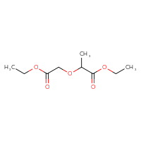 Chemical structure of ethyl 2-(2-ethoxy-2-oxoethoxy)propanoate - CSSB00025769398