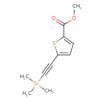 Chemical structure of methyl 5-[2-(trimethylsilyl)ethynyl]thiophene-2-carboxylate - CSSB00010967712