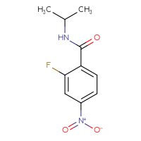 Chemical structure of 2-fluoro-4-nitro-N-(propan-2-yl)benzamide - CSSB00005481465