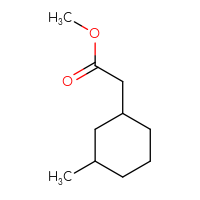 Chemical structure of methyl 2-(3-methylcyclohexyl)acetate - CSSB00011671574