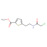 Chemical structure of methyl 5-[2-(2-chloroacetamido)ethyl]thiophene-2-carboxylate - CSSB21332046688