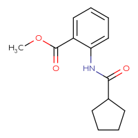 Chemical structure of methyl 2-cyclopentaneamidobenzoate - CSSB00000579641