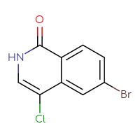 Chemical structure of 6-bromo-4-chloro-1,2-dihydroisoquinolin-1-one - CSSB00010156062