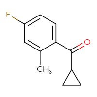 Chemical structure of cyclopropyl(4-fluoro-2-methylphenyl)methanone - CSSB00011753935