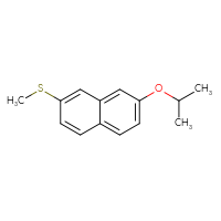 Chemical structure of 2-(methylsulfanyl)-7-(propan-2-yloxy)naphthalene - CSSB14980434039