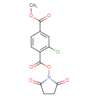 Chemical structure of 1-(2,5-dioxopyrrolidin-1-yl) 4-methyl 2-chlorobenzene-1,4-dicarboxylate - CSSB20269569871