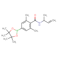 Chemical structure of N-(but-3-en-2-yl)-2,6-dimethyl-4-(4,4,5,5-tetramethyl-1,3,2-dioxaborolan-2-yl)benzamide - CSSB21332847213