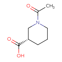 Chemical structure of (3S)-1-acetylpiperidine-3-carboxylic acid - CSSB00012003505