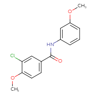 Chemical structure of 3-chloro-4-methoxy-N-(3-methoxyphenyl)benzamide - CSSB00046136810