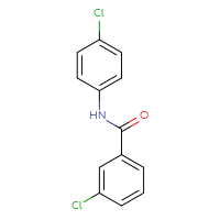Chemical structure of 3-chloro-N-(4-chlorophenyl)benzamide - CSSB00027989612