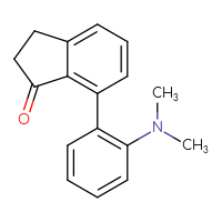 Chemical structure of 7-[2-(dimethylamino)phenyl]-2,3-dihydro-1H-inden-1-one - CSSB06583044726