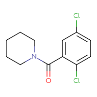 Chemical structure of 1-(2,5-dichlorobenzoyl)piperidine - CSSB00000251834