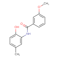 Chemical structure of N-(2-hydroxy-5-methylphenyl)-3-methoxybenzamide - CSSB00046207898