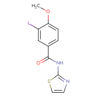 Chemical structure of 3-iodo-4-methoxy-N-(1,3-thiazol-2-yl)benzamide - CSSB00020578783