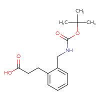 Chemical structure of 3-[2-({[(tert-butoxy)carbonyl]amino}methyl)phenyl]propanoic acid - CSSB00010415140