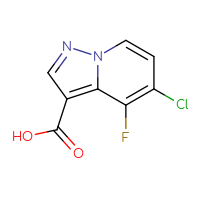 Chemical structure of 5-chloro-4-fluoropyrazolo[1,5-a]pyridine-3-carboxylic acid - CSSB00102954718