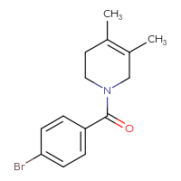 Chemical structure of 1-(4-bromobenzoyl)-4,5-dimethyl-1,2,3,6-tetrahydropyridine - CSSB00018340387