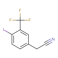 Chemical structure of 2-[4-iodo-3-(trifluoromethyl)phenyl]acetonitrile - CSSB00010150518