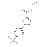 Chemical structure of ethyl 5-[4-(trifluoromethyl)phenyl]thiophene-2-carboxylate - CSSB00161187599